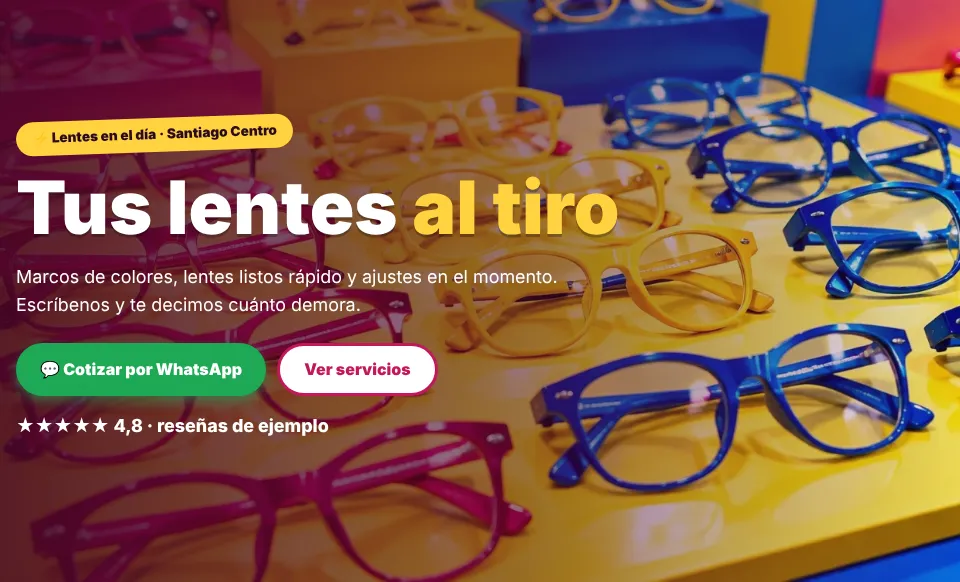 Demo de página web para óptica: Lente Express